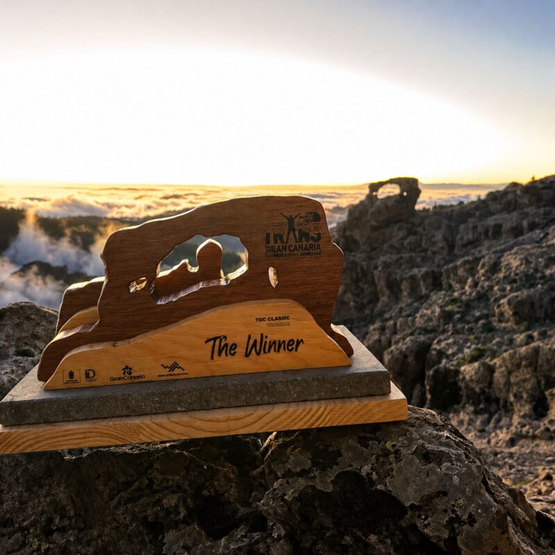 Escultura Ventana del Nublo creada por Óliver Sánchez Acosta para la Transgrancanaria 2026